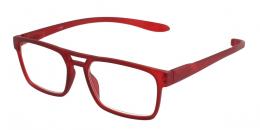 Lesebrille mit Doppelsteg rot