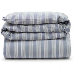 Lexington Striped Bettdecken-Bezug aus Lyocell/Baumwolle - blue/off white - 155x220 cm