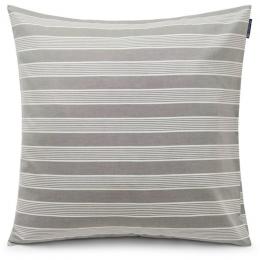 Lexington Striped Kopfkissen-Bezug aus Lyocell/Baumwolle - gray/off white - 80x80 cm
