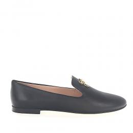 Loafer DALIA  Kalbsleder  Logo Schmuckstein schwarz