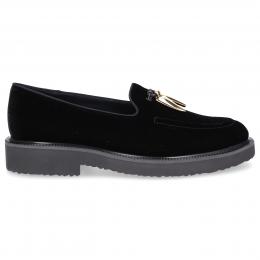 Loafer ERIKA  Samt Metallisch schwarz