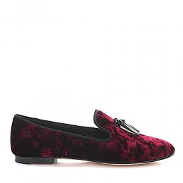 Loafer Kalbsleder  Samt Metallverzierung bordeaux