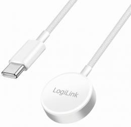 LogiLink Smartwatch-Induktions-Ladekabel f&uuml;r Apple, wei&szlig;