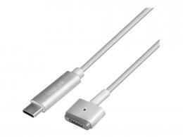 Logilink USB-C Ladekabel zu Apple Mag Safe 2charg. 1,8m,silb