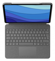 Logitech Combo Touch, KeyboardDock für Apple iPad Pro 12.9 2021, grau, DE