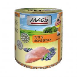 MAC's Cat Fleischmenü Pute und Heidelbeeren 6x800g