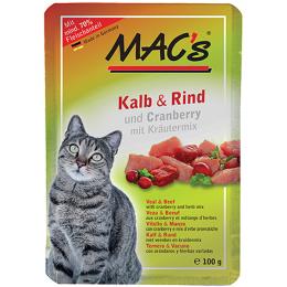 MACs | Kalb & Rind | Cat Pouch Pack | 100 g