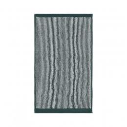 Marc O'Polo Timeless Tone Stripe Gästetuch - Pine Green/Offwhite - 30x50 cm