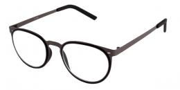 Metall Lesebrille in Retro Form silber