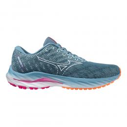 Mizuno Wave Inspire 19 Stabilit&auml;tsschuh Damen - Petrol, Pink, Gr&ouml;&szlig;e 37