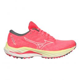 Mizuno Wave Inspire 19 Stabilit&auml;tsschuh Damen - Pink, Neongelb, Gr&ouml;&szlig;e 40.5