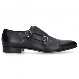 Monk Schuhe 14010 Kalbsleder schwarz
