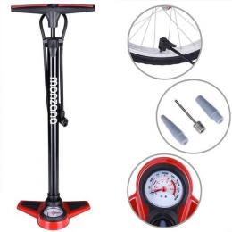 Monzana Fahrradpumpe - Hochdruck mit Manometer - Alumiunium
