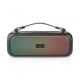 Nedis Bluetooth® Party Boombox | 4.5 Std | 2.0 | 45 W | Schwarz - Medienwiedergabe: AUX / USB | IPX5 | Verknüpfbar | Tragegriff | Partylicht | Schwarz