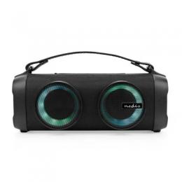 Nedis Bluetooth® Party Boombox | 5 Std | 2.0 | 24 W | Schwarz - Medienwiedergabe: AUX / USB | Verknüpfbar | Tragegriff | Partylicht