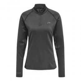 Newline Half-Zip Longsleeve Damen - Grau, Gr&ouml;&szlig;e S