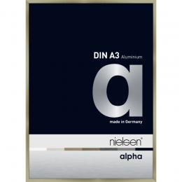 Nielsen Alpha Aluminium-Bilderrahmen - brushed edelstahl - Rahmen: 30,6 x 42,9 cm - für Bilder bis 29,7 x 42 cm