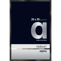 Nielsen Alpha Aluminium-Bilderrahmen - eloxal- schwarz glanz - Rahmen: 20,9 x 30,9 cm - für Bilder bis 20 x 30 cm
