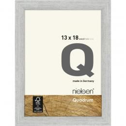 Nielsen Design Quadrum Holz-Bilderrahmen - silberfarben - Rahmen: 15,2 x 20,2 cm - f&uuml;r Bilder bis 13 x 18 cm
