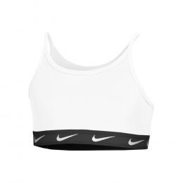 Nike Dri-Fit Big Kids Sport-BH M&auml;dchen - Wei&szlig;, Schwarz, Gr&ouml;&szlig;e L