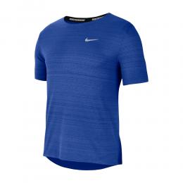 Nike Dri-Fit Miler T-Shirt Herren - Blau, Silber, Größe XL
