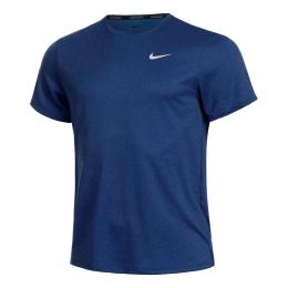 Nike Dri-Fit Miler UV Laufshirt Herren - Blau, Größe M
