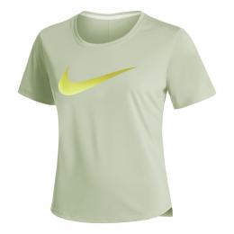Nike Dri-Fit One Swoosh HBR Laufshirt Damen - Oliv, Größe M