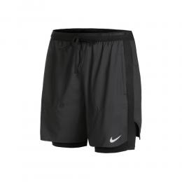 Nike Dri-Fit Stride Hybrid 5in 2in1 Running Shorts Herren - Schwarz, Grau, Gr&ouml;&szlig;e M