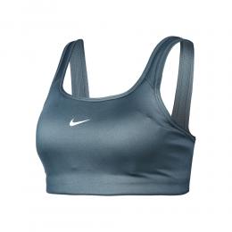Nike Dri-Fit Swoosh Shine Sport-BH Damen - Grau, Größe S
