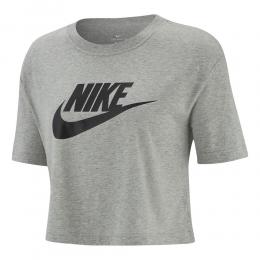 Nike Sportswear Essential Crop T-Shirt Damen - Grau, Schwarz, Größe L