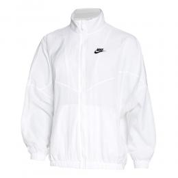 Nike Sportswear Essential WR Woven Trainingsjacke Damen - Wei&szlig;, Gr&ouml;&szlig;e L