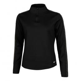 Nike Therma-FIT One Half-Zip Laufshirt Damen - Schwarz, Weiß, Größe L