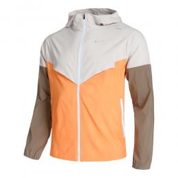 Nike Windrunner Laufjacke Herren - Grau, Orange, Größe XXL