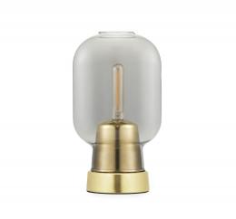 Normann Copenhagen Amp Brass Tischlampe - Smoke/Brass - Höhe 26,5 cm - Ø 14 cm