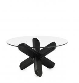Normann Copenhagen Ding Tisch - glass/black - Ø 75 cm - H&ouml;he 40 cm