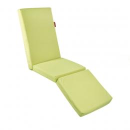 Outbag Relax Gartenstuhl-Auflage mit Fußteil Plus für Hochlehner - lime - Fußteil L 50 cm - Sitzfläche L 50 cm - Rückenlehne H 80 x B 50 cm
