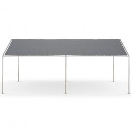 Outsunny Carport Überdachung f&uuml;r Auto 6 x 3 m robuster verzinkter Stahl Dach PE-Hochleistungsfolie Grau   Aosom