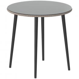 Outsunny Gartentisch Stahl 80 x 80 x 74 cm Buffettisch mit Stahlrahmen, PE-Rattan-Rand, verstellbaren F&uuml;&szlig;en, 4 Personen Campingtisch Balkontisch Outdoor Esstisch f&uuml;r Garten, Terrasse, Balkon, Grau   Aosom