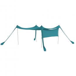 Outsunny Sonnenschutzdach  Wasserdichtes Sonnensegel 3x3x2m mit Stahlstangen, Schaufel & Tragetasche, für Camping, Reisen, Picknicks  Aosom.de
