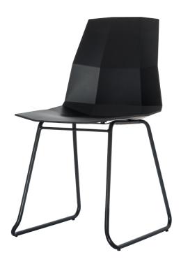 PAPERFLOW Besucherstuhl CUBE, 2er Set, schwarz