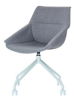 PAPERFLOW Besucherstuhl LUGE, 2er Set, wei&szlig; / grau