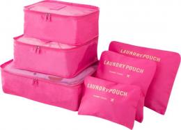 Pathsail® Packing Cubes Set 6-teilig - Gepäck-Organizer - Koffer-Organizer-Set - Pink