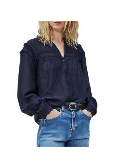 Pepe Jeans Damenbluse Albertina Marineblau, Größe XS