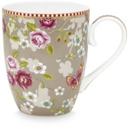 Pip Studio Chinese Rose großer Becher - Khaki - 350 ml