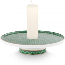 Pip Studio Cross Stitch Kerzenhalter - green - Ø 14 cm