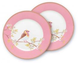 Pip Studio Early Bird Teller 2er-Set - Pink - 2 x Ø 21 cm