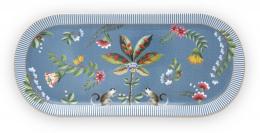 Pip Studio La Majorelle ovale Kuchenplatte - blue - 33,3x15,5 cm