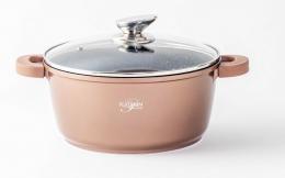 Platin-Kochtopf - mit Deckel - 24 cm - Kupfer