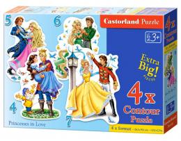 Princesses in Love - Puzzle - 4+5+6+7 Teile