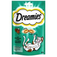 Probierpaket Dreamies Katzensnacks Traumland 4 x 60 g - Rind, Lachs, Thunfisch und Käse
